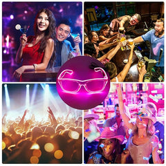 Flashing Led Party Glasses EL Wire For Party, Festivals And Nightclubs 1PC