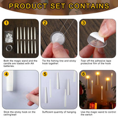 Floating Led Candles Flameless Decorative Hanging Led Candles 12 pcs/set with remote
