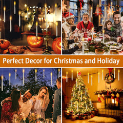 Floating Led Candles Flameless Decorative Hanging Led Candles 12 pcs/set with remote