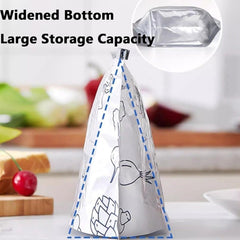 Reusable Aluminum Foil Food Storage Bags – Leakproof Zip Lock Freezer Pouches for Meat, Snacks & Frozen Foods | Durable Fresh-Keeping Kitchen Storage Bags Silver (Pack Of 30)