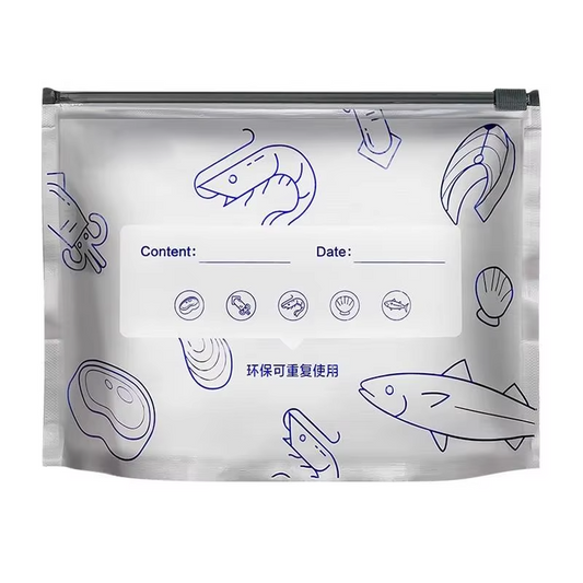 Reusable Aluminum Foil Food Storage Bags – Leakproof Zip Lock Freezer Pouches for Meat, Snacks & Frozen Foods | Durable Fresh-Keeping Kitchen Storage Bags Silver (Pack Of 30)