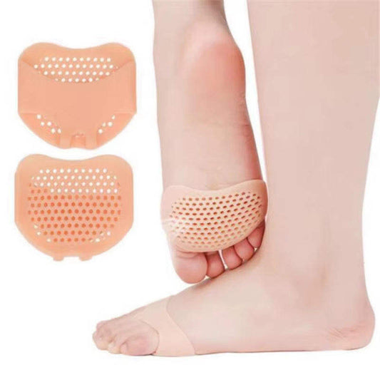 Soft Silicone Gel Forefoot Pads – Half Toe Sleeve Cushion for Ball of Foot Pain Relief, Metatarsal Support & Heel Front Protection Socks Random 1 Pair