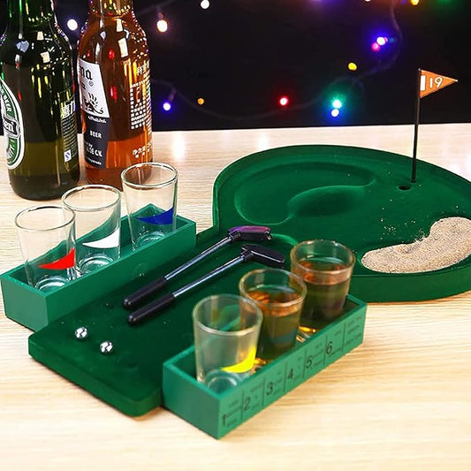 Mini Golf Drinking Game Indoor Tabletop Games Wine Rack Set 1pc