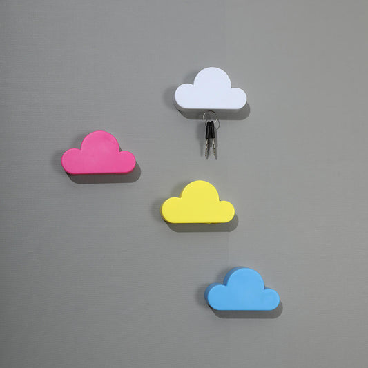 Cloud Magnetic Key Holder – Wall Mounted Magnet Organizer for Keys & Accessories, Cute Cloud Shape Secure Storage Holder for Home & Office Multicolor 1pc