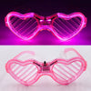 Heart Led Party Goggles Night Events Wireless Partywear Glasses 1PC