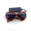 Heart Led Party Goggles Night Events EL wired Partywear Glasses 1pc