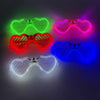 Heart Led Party Goggles Night Events Wireless Partywear Glasses 1PC