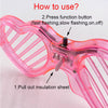 Heart Led Party Goggles Night Events Wireless Partywear Glasses 1PC