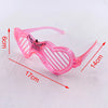 Heart Led Party Goggles Night Events Wireless Partywear Glasses 1PC