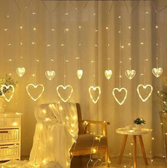 Heart-Shaped LED Curtain Lights Fairy Lights String Lights