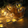 Wooden LED String Light Series Home Decor Fairy Lights 3m