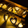 Wooden LED String Light Series Home Decor Fairy Lights 3m
