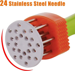 Heavy-Duty Meat Tenderizer Tool with Stainless Steel Needles for Beef, Mutton & Chicken | BBQ Steak Tenderizer for Home Cooking & Grilling Multicolor 1pc
