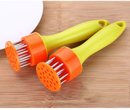 Heavy-Duty Meat Tenderizer Tool with Stainless Steel Needles for Beef, Mutton & Chicken | BBQ Steak Tenderizer for Home Cooking & Grilling Multicolor 1pc