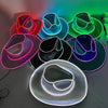 LED Cowboy Western Hat Glow-In-The-Dark Luminated Hat For Halloween And Parties 1 pc