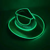 LED Cowboy Western Hat Glow-In-The-Dark Luminated Hat For Halloween And Parties 1 pc