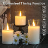 LED Flameless Candles With Remote Control Flickering Candles For Outdoor And Indoor Home Decor, Parties Pack of 3