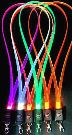 LED Flashing Party lanyard For Corporate Events &amp; Key Holder 1PC