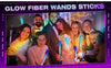 LED Glow Fiber Wand Sticks Glow-In-The-Dark Fiber Optic Party Props  1pc