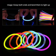 Neon Glow sticks Glow-in-the-dark accessories for parties nightclubs pack of 100