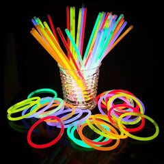 Neon Glow sticks Glow-in-the-dark accessories for parties nightclubs pack of 100
