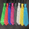 Flashing LED Party Tie Led Glowing Sequin Tie for Nightclubs, Weddings 1PC