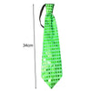 Flashing LED Party Tie Led Glowing Sequin Tie for Nightclubs, Weddings 1PC