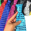 Flashing LED Party Tie Led Glowing Sequin Tie for Nightclubs, Weddings 1PC