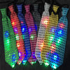 Flashing LED Party Tie Led Glowing Sequin Tie for Nightclubs, Weddings 1PC