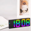 LED Mirror Digital Alarm Clock 12/24 Hour With Snooze Function For Travel And Bedside 1pc