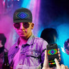 LED Screen Display Bluetooth Hat Rechargeable LED Message Hat For Parties, Music festivals 1pc