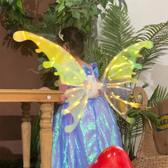 LED Butterfly Fairy Wings Lights and Music Fairy Costume Accessory for Kids 1 pc