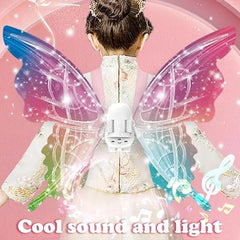 LED Butterfly Fairy Wings Lights and Music Fairy Costume Accessory for Kids 1 pc