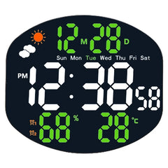 LED Digital Wall Clock with Remote, Dual Alarm, Temperature Display & Auto Dimming – USB Powered 1 pc
