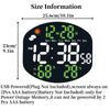 LED Digital Wall Clock with Remote, Dual Alarm, Temperature Display & Auto Dimming – USB Powered 1 pc