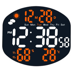 LED Digital Wall Clock with Remote, Dual Alarm, Temperature Display & Auto Dimming – USB Powered 1 pc