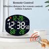 LED Digital Wall Clock with Remote, Dual Alarm, Temperature Display & Auto Dimming – USB Powered 1 pc