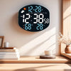 LED Digital Wall Clock with Remote, Dual Alarm, Temperature Display & Auto Dimming – USB Powered 1 pc
