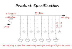Diya LED Curtain String Lights Series Lamps 1 set