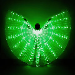 LED Glow Angel Wings Lights Dancing Prop Telescopic Sticks Flexible Rods Wings Battery Operated 1 pc