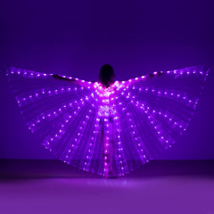 LED Glow Angel Wings Lights Dancing Prop Telescopic Sticks Flexible Rods Wings Battery Operated 1 pc