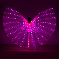 LED Glow Angel Wings Lights Dancing Prop Telescopic Sticks Flexible Rods Wings Battery Operated 1 pc