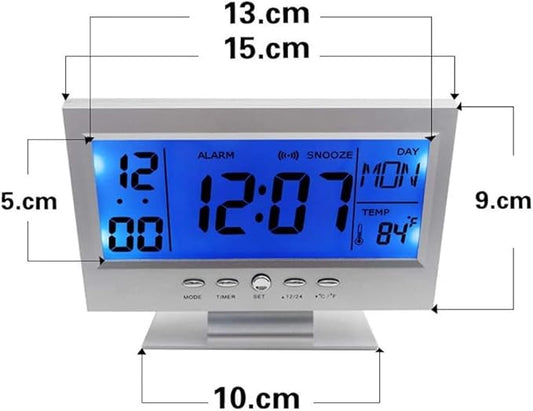 Large Display Alarm Clock Blue Screen Led Clock 1 pc