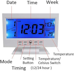 Large Display Alarm Clock Blue Screen Led Clock 1 pc