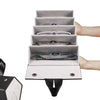 Leather Foldable Sunglasses Organizer Hanging storage box For Travel And Events 1pc