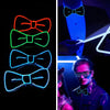 Party Flashing Led Bow Light Up Tie For Adults Birthday EDM Disco Party Wedding Musical Night Events Battery Operated 1pc