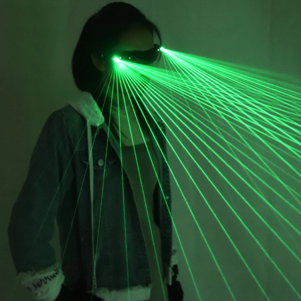 Led Laser Goggles Green Beams DJ Party Stage Laser Show Laser Glasses 1pc
