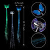 Flashing Led Hair Braids Party Light Up LED Fiber Optical Hair Extension Light Clip 5 pieces/set