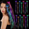 Flashing Led Hair Braids Party Light Up LED Fiber Optical Hair Extension Light Clip 5 pieces/set