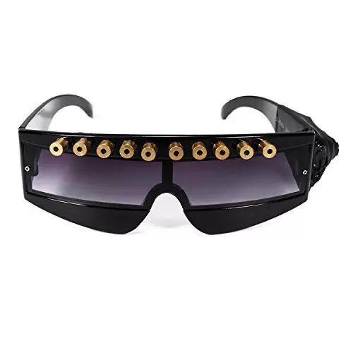 LED Party Laser Goggles for Rave & Party | Rechargeable Red 650nm 10-Pointer Laser Light-Up Glasses for DJ, Festival & Club